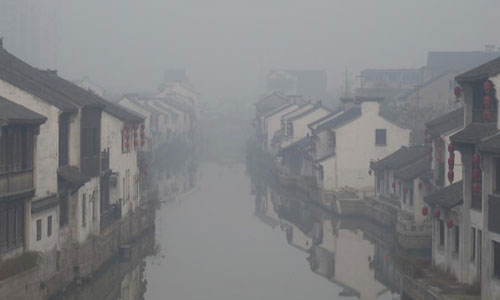 Picture 6 of Fog, dust and smoke covering China