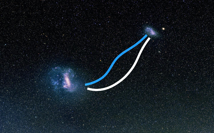 Picture 3 of For the first time, the magnetic field connecting the two galaxies was observed