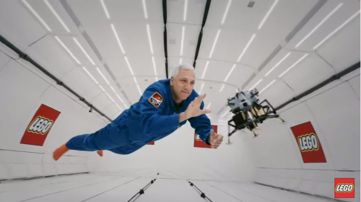Picture 1 of Former NASA astronaut participates ... playing in a gravityless environment