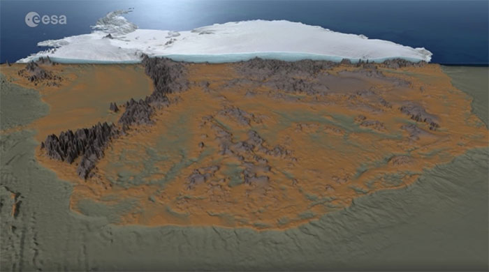 GOCE satellite reveals surface structure under the Antarctic ice cover images 4