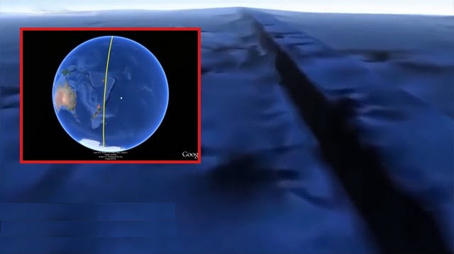 Picture 1 of Google Earth discovered a giant super wall under the ocean?