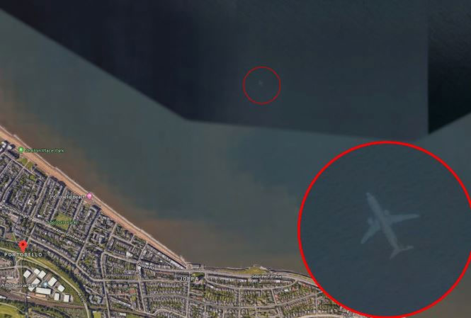 Picture 1 of Google Earth finds planes submerged under the sea?