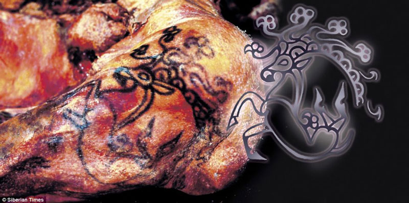 Picture 1 of Gorgeous tattoos on Siberian princess body