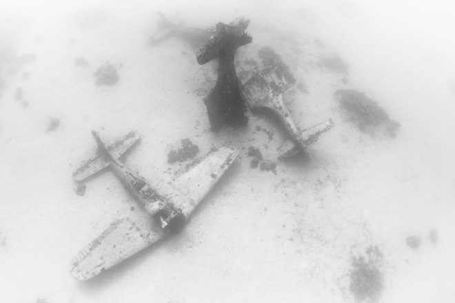 Picture 9 of 'Graveyard' giant aircraft from World War II on the ocean floor