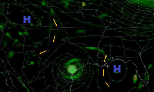 Picture 1 of Harvey stormed Texas nightmare because it stuck between two blocks of gas