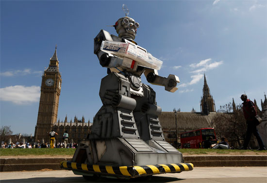 Picture 1 of He: Called against assassin robots