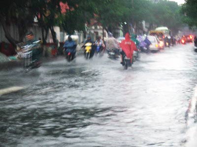 Picture 2 of Ho Chi Minh City: Rainy, falling trees, flooded roads, burning electrical equipment