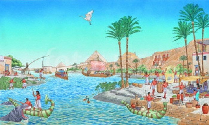 Picture 1 of How did the ancient Egyptians measure the water level of the Nile?