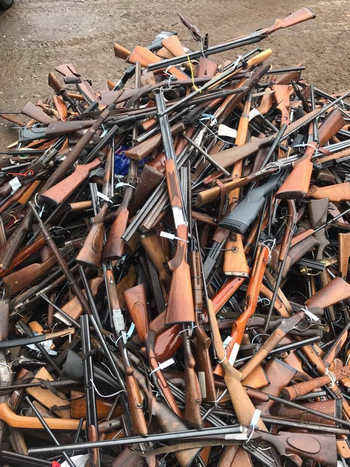 Picture 2 of How is illegal weapons in Denmark destroyed?