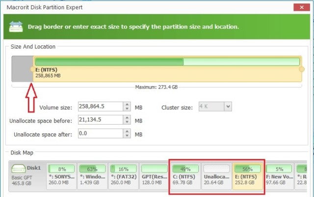 Picture 4 of How to increase the capacity of C drive on Windows 10, 8, 7 ...
