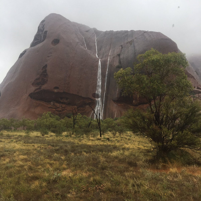Picture 2 of Huge stone symbol of Australia suddenly turned into a waterfall