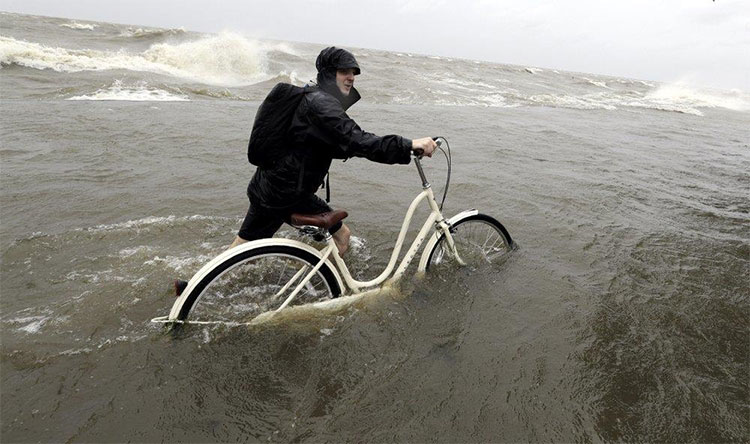 Picture 7 of Hurricane Barry turned the road into a river in the southern United States