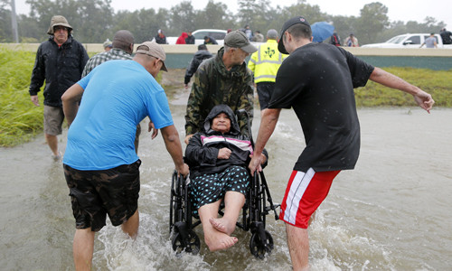 Picture 1 of Hurricane Harvey forced NASA to close the space center