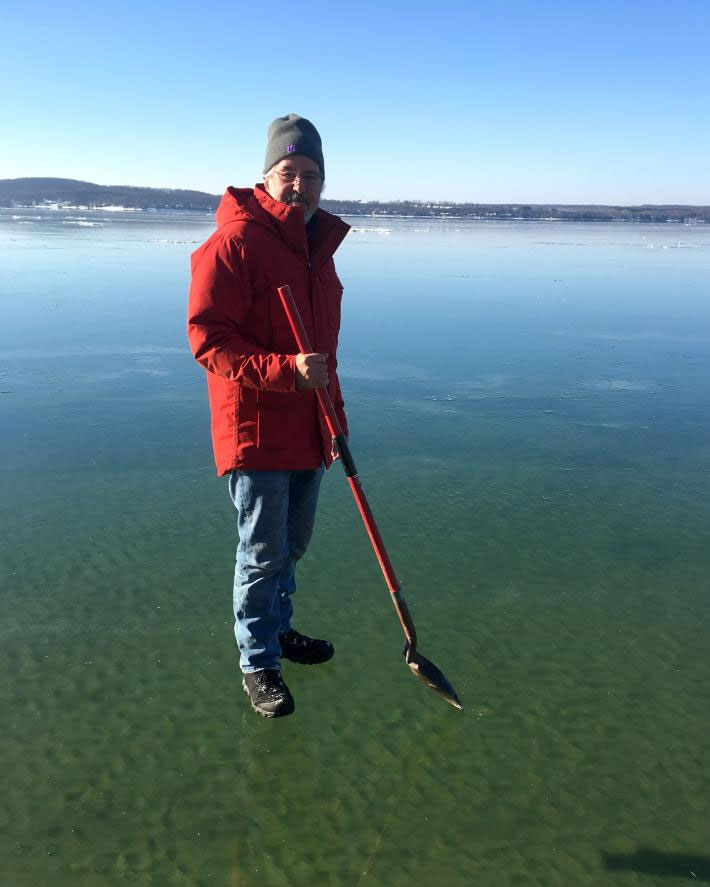 Picture 1 of Illusion of man walking on water causing fever