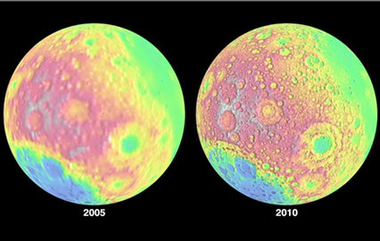 Picture 1 of Image data of the moon is sent from the reconnaissance spacecraft
