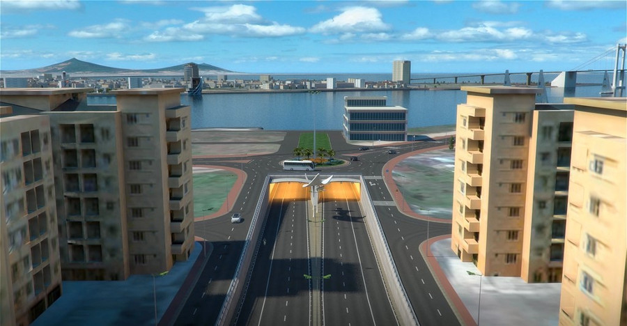 Picture 10 of Image of simulating a tunnel crossing Han River in Da Nang