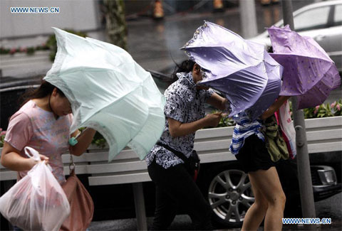 Picture 2 of Images of Haikui storm landed in China