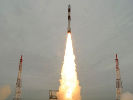 Picture 1 of India successfully launched seven satellites into orbit