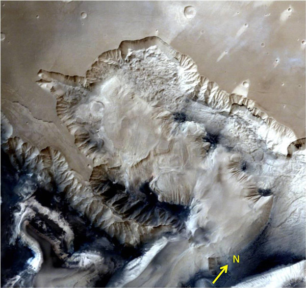 Picture 1 of Indian satellites capture the largest canyon in the Solar System on Mars