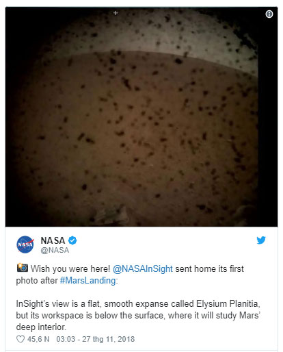 Picture 1 of InSight probes successfully landed on the surface of Mars, a new era has just opened
