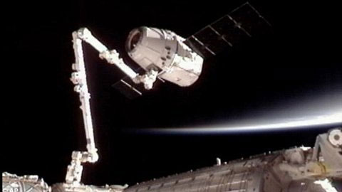 Picture 5 of Interior view of private Dragon spacecraft