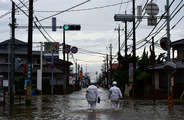 Japan developed a flood forecasting system due to rain images 1