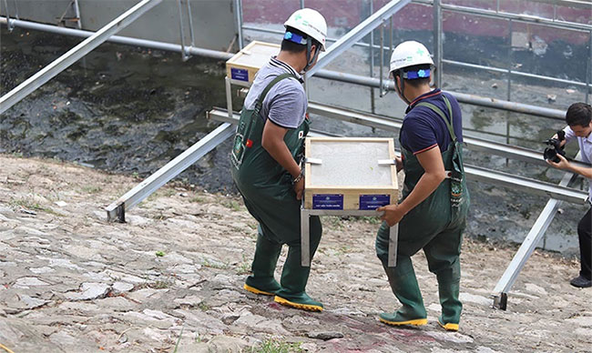 Picture 4 of Japanese expert calculated not to let the water wash away the results of To Lich River
