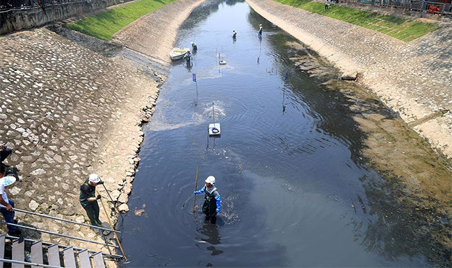 Picture 5 of Japanese expert calculated not to let the water wash away the results of To Lich River
