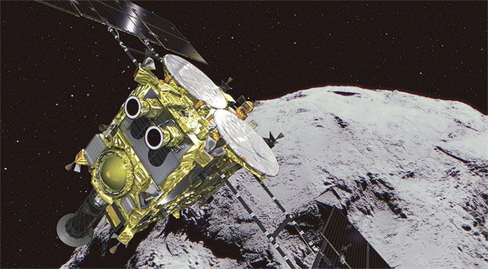 Picture 1 of Japanese explorer ship collects rock samples from Ryugu asteroid