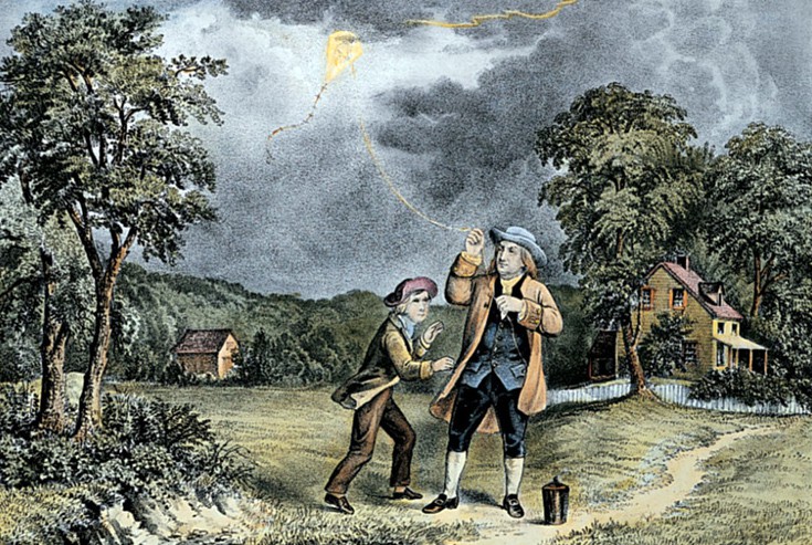 June 15: Benjamin Franklin performs the first lightning experiment with ...