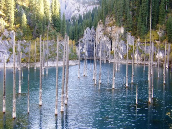 Picture 8 of Kaindy is the most exotic lake in the world