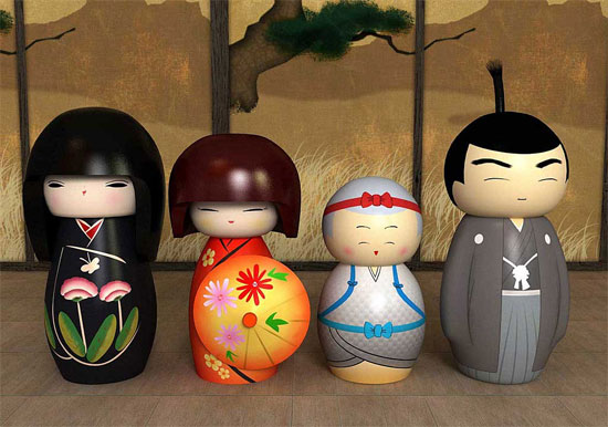 Picture 2 of Learn about Kokeshi dolls