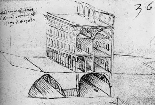 Picture 4 of Leonardo da Vinci's urban planning idea 521 years ago