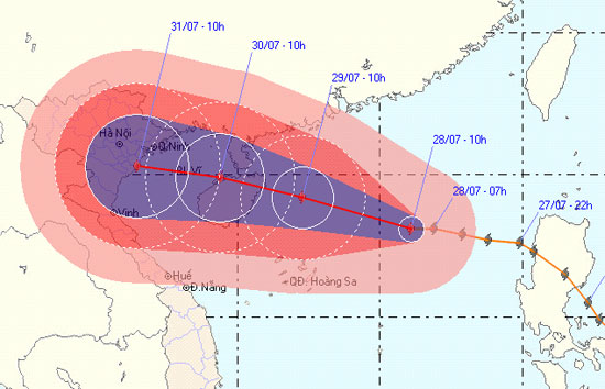 Picture 1 of Level 14 typhoon is about to affect the North