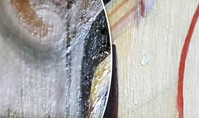 Picture 2 of Little Virgin Mary 'tears' twice in a row