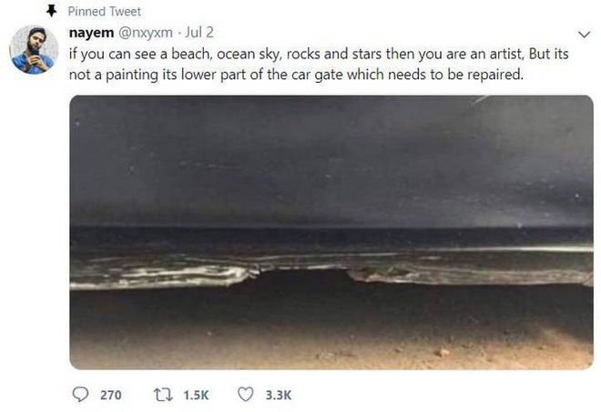 Picture 2 of Looking at this illusion, do you realize this is a car door or a beach after a storm?