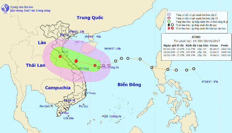 Picture 1 of Low pressure to become a storm, landed in Ha Tinh - Quang Binh