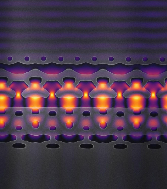 Picture 3 of Making a tiny particle accelerator: Only half the size of a hair, fits on a chip