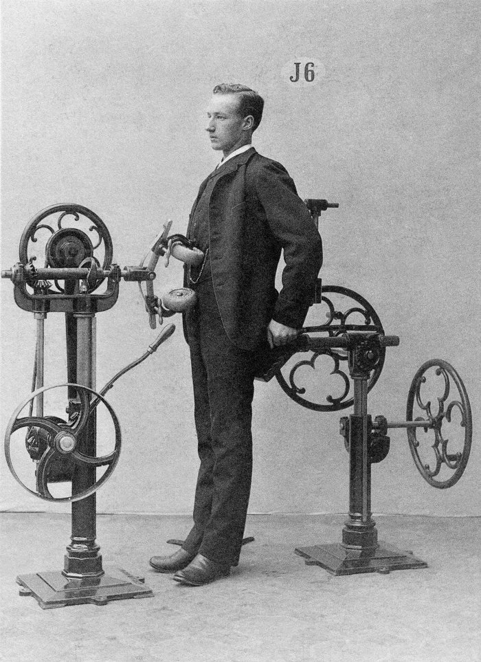 Picture 12 of Man's gym machine 100 years ago