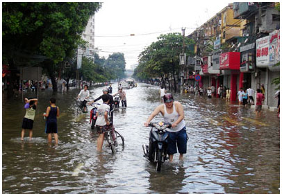 Picture 2 of Many dykes are eroded, threatening Hanoi