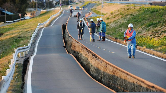 Picture 1 of Many parts of Japan are sinking fast after a 9-magnitude earthquake