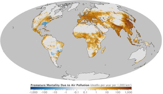 Picture 1 of Map reveals the most polluted countries on the planet
