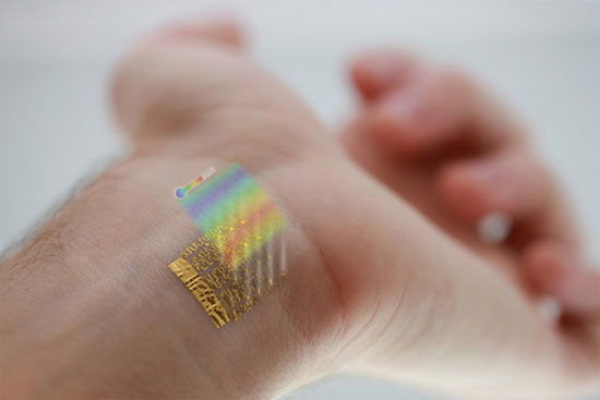 Picture 1 of Measure body temperature with electronic tattoos