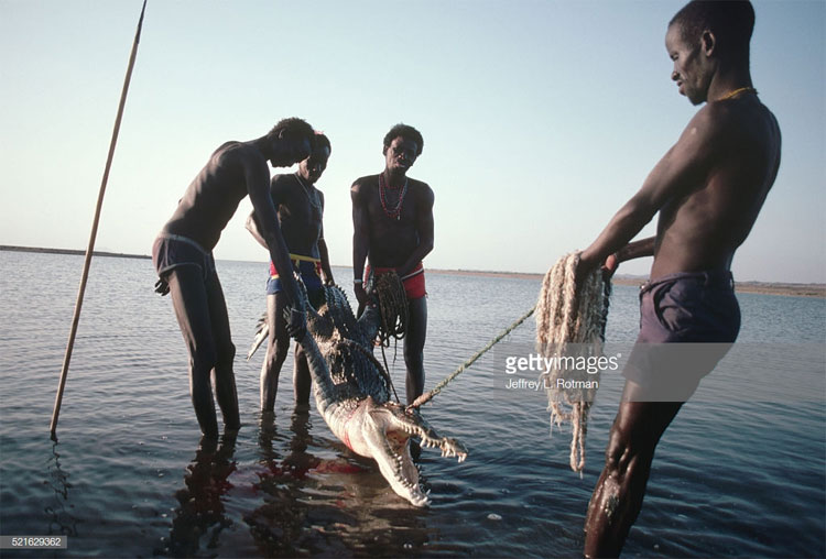 Picture 3 of Minorities, living as primitive, hunted hippos and crocodiles to eat meat