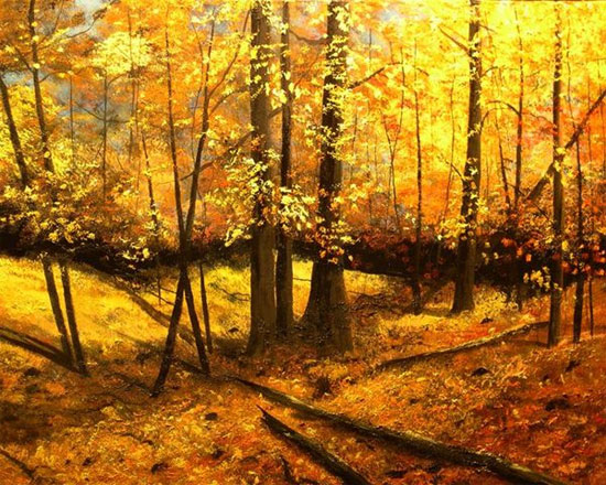 Picture 2 of Mysterious deciphers' autumn leaves fall yellow