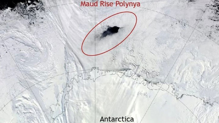Picture 1 of Mysterious decoding of strange ice holes constantly appearing in Antarctica for decades