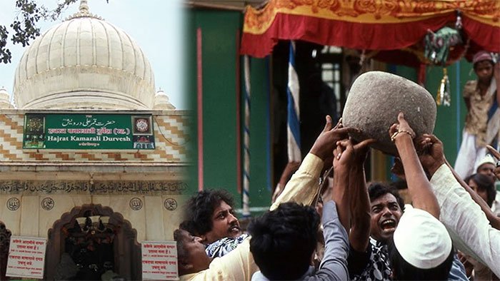 Mysterious flying 90kg 'holy' stone in India images 1