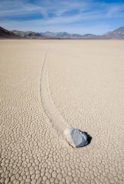 Picture 2 of Mysterious stone moves itself on Death Valley