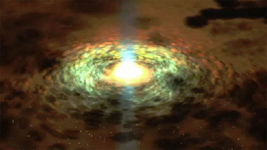 Picture 1 of NASA detected large gas clouds surrounding the black hole