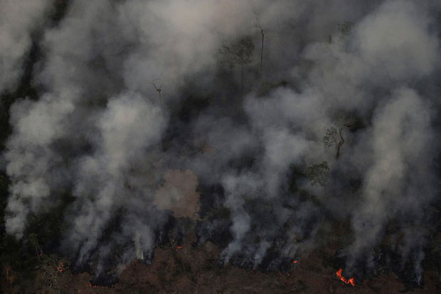 Picture 1 of NASA said: Amazon forest fire has exceeded the continent